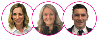 NRL Recruitment - Image - Headshots of NRL Sunderland team members smiling in a professional setting.