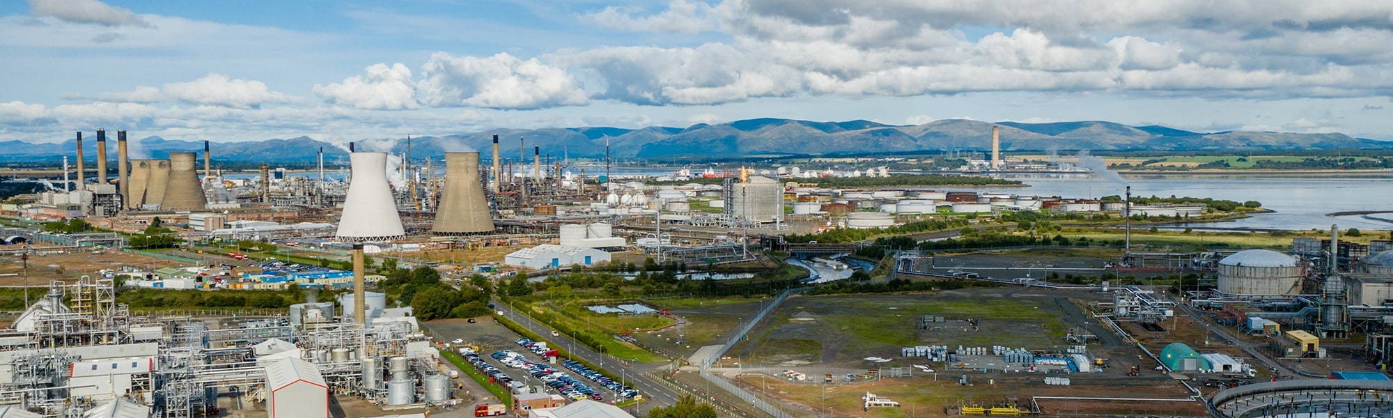 zoomed out image of Grangemouth refinery