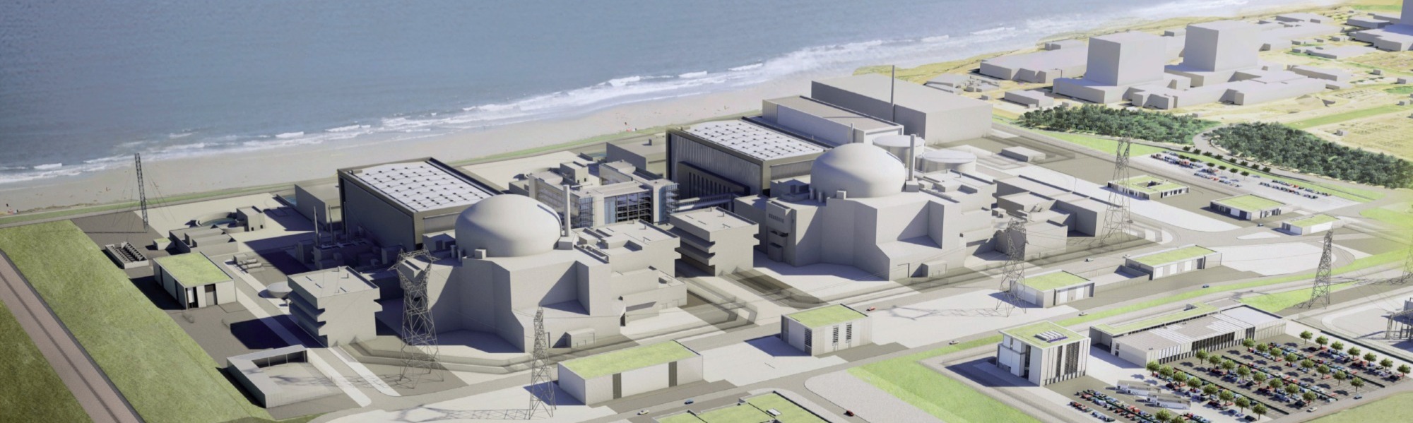 a computer generated graphic of Hinkley point C