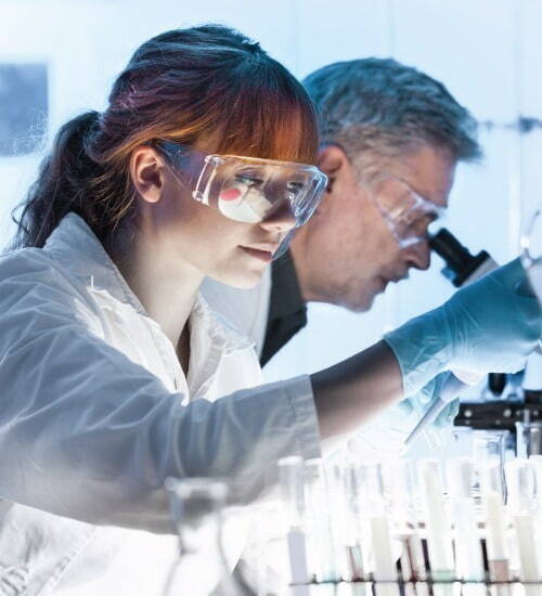 woman in lab